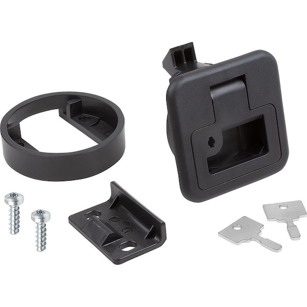 Snap Lock Fold-Down, Not Lockable, Form:B, S=2-7, H=35, 5, M05X16, Pc/Abs Black